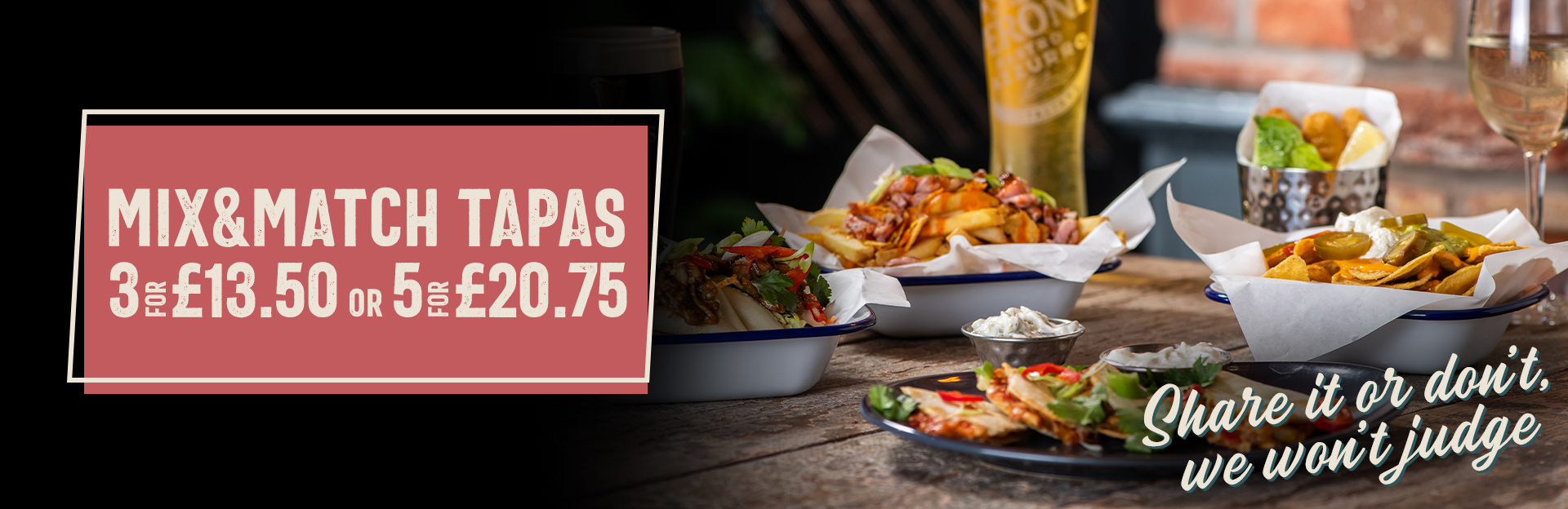 Mix & Match Tapas at The Horseshoe Bar